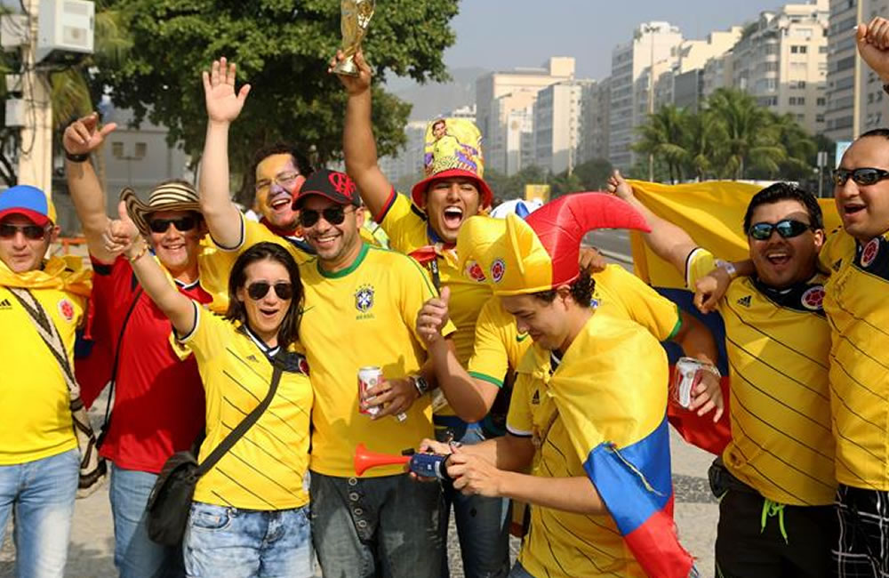 Aficionados colombianos. Foto: EFE