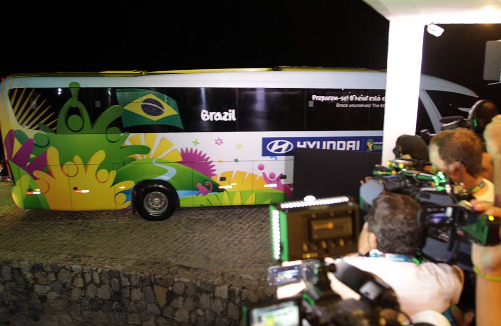 Brasil llegó a Fortaleza un día después de que lo hiciera Colombia. Foto: EFE