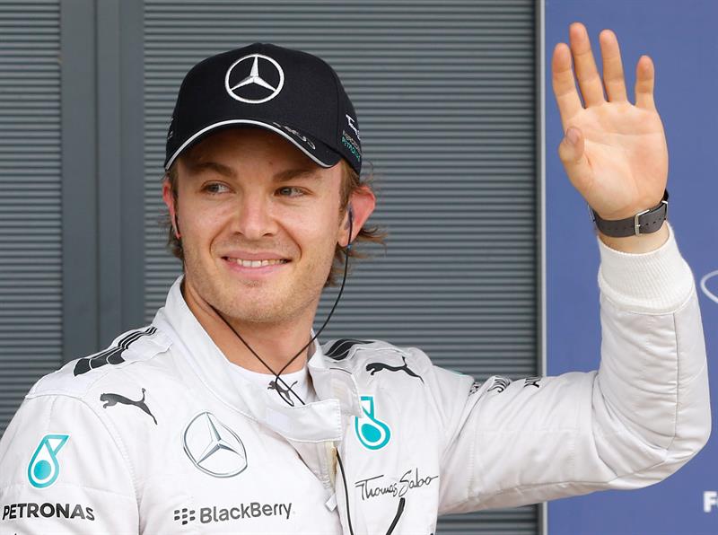 El piloto alemán Nico Rosberg saldrá primero en el Gran Premio de Gran Bretaña. Foto: EFE