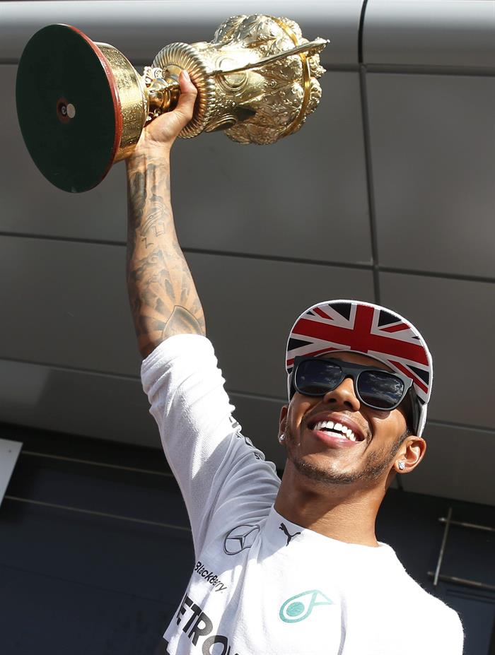 El triunfo de Lewis Hamilton en el Gran Premio de Gran Bretaña en imágenes. Foto: EFE