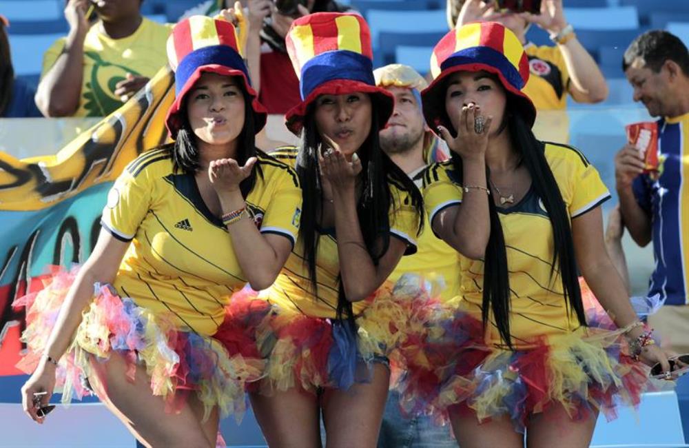 Colombia llevó más de 40 mil aficionados al Mundial de Brasil. Foto: EFE