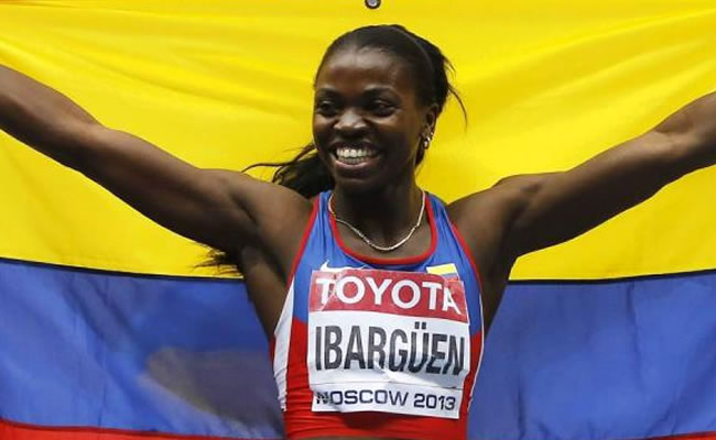 La colombiana Caterine Ibargüen, campeona mundial y subcampeona olímpica de triple salto. Foto: EFE