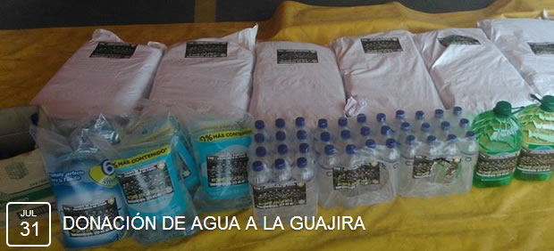 Colombianos donan agua para pueblos del Caribe afectados por la sequía. Foto: Facebook
