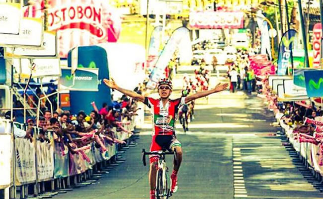 Alexis Camacho se lleva la sexta etapa de la Vuelta Colombia. Foto: Twitter
