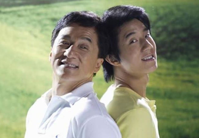 Jackie Chan y Jaycee Chan. Foto: EFE