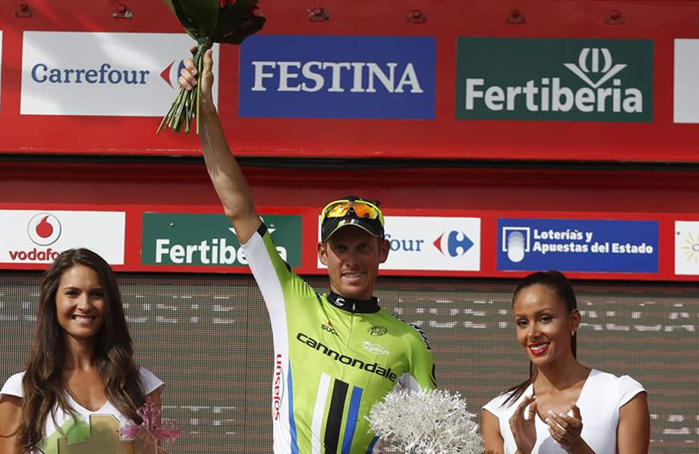 El ciclista italiano del equipo Cannondale, Alessandro De Marchi, se ha proclamado el vencedor de la séptima etapa. Foto: EFE