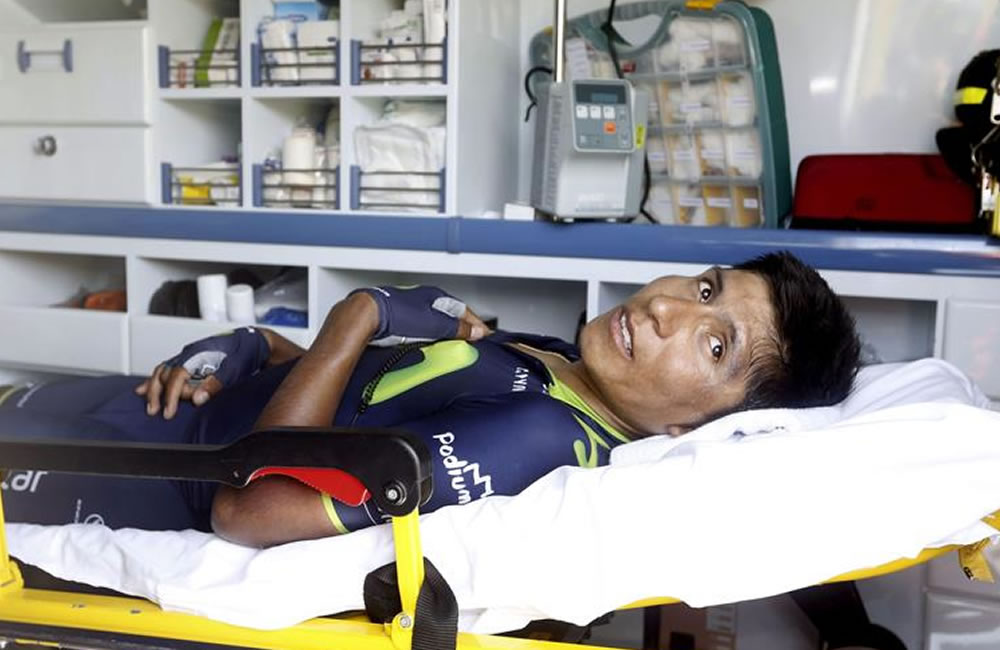 El colombiano Nairo Quintana, que ha abandonado la Vuelta 2014. Foto: EFE