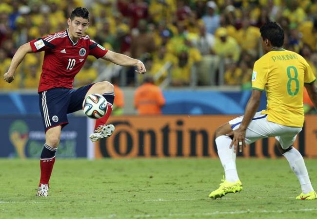 James Rodríguez dijo que ante Brasil solo hay “un partido más”. Foto: EFE