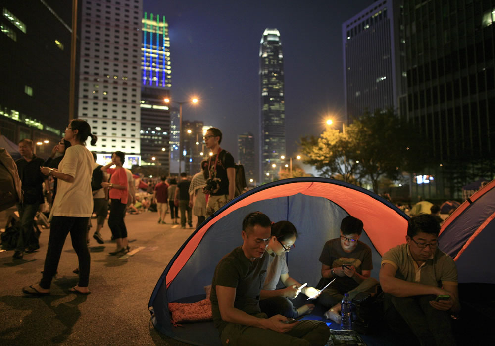 La calma regresa a Hong Kong, pero aumenta el número de concentrados. Foto: EFE