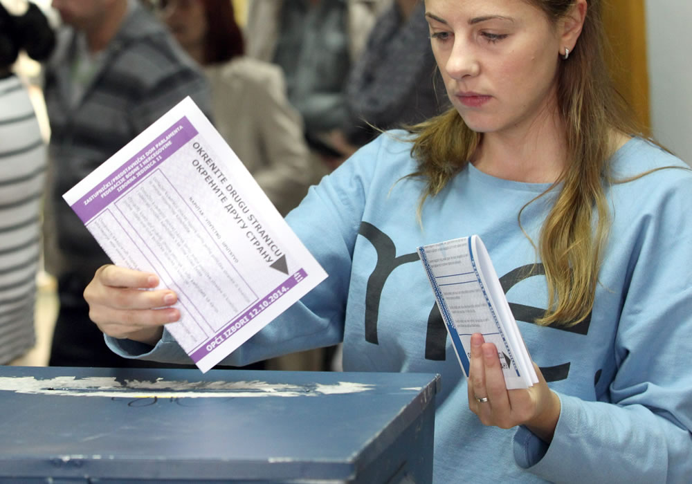 La votación en Bosnia transcurrió con normalidad y sin incidentes. Foto: EFE
