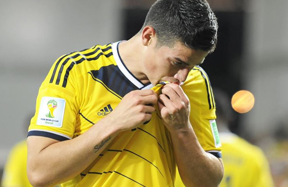 El jugador colombiano James Rodríguez. Foto: EFE