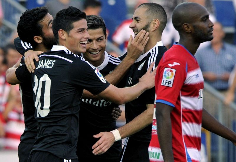 James Rodríguez hizo el segundo y el cuarto gol en el 0-4 sobre el Granada. Foto: EFE