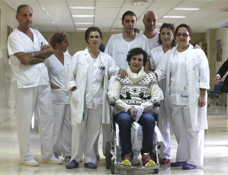 La auxiliar de enfermería Teresa Romero, que ha sido dada de alta hoy tras superar el ébola. Foto: EFE