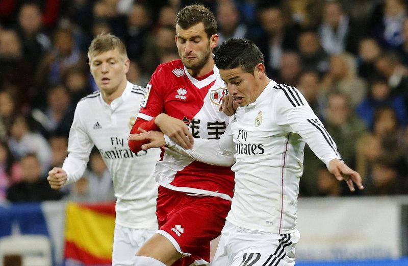 James hizo un pase gol en el 5-1 del R. Madrid sobre el R. Vallecano. Foto: EFE