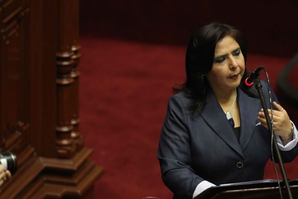 La presidenta de Consejo de Ministros de Perú, Ana Jara. Foto: EFE