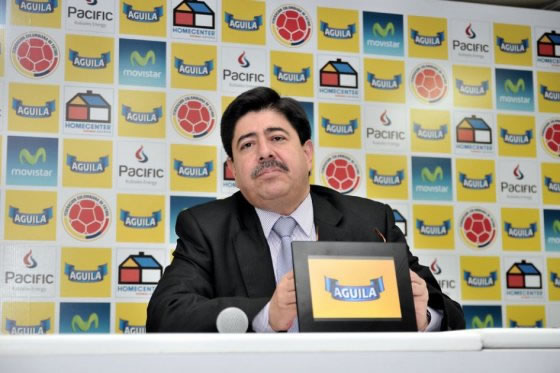El presidente de la Federación Colombiana de Fútbol, Luis Bedoya. Foto: EFE