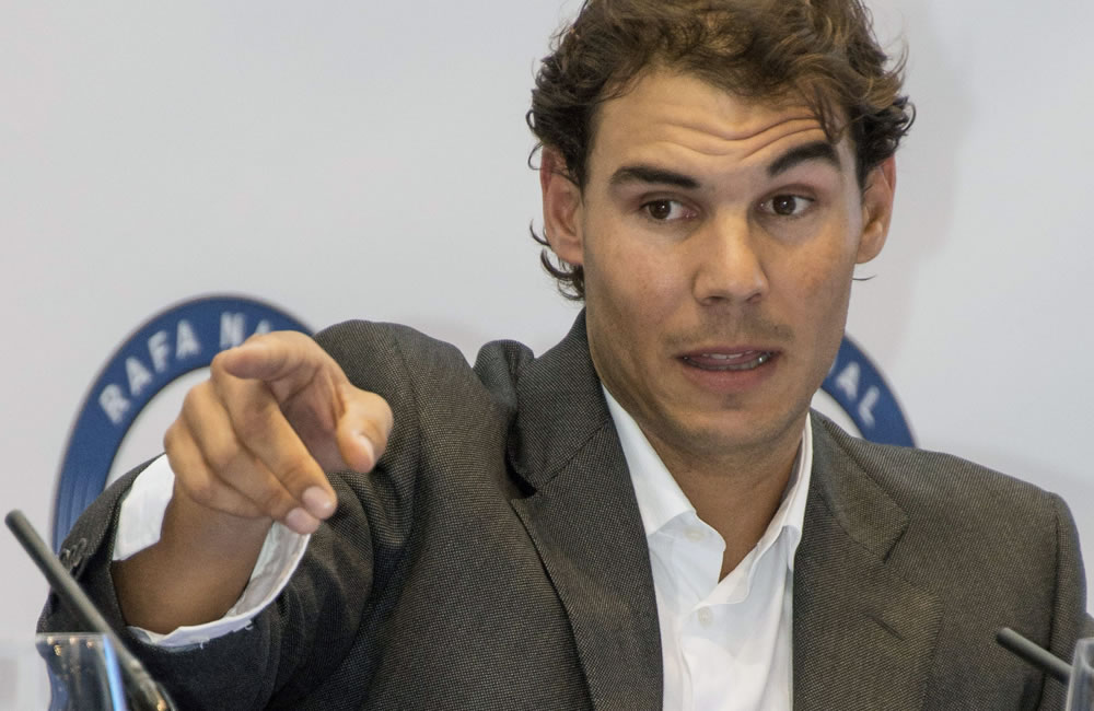 El tenista Rafael Nadal durante la rueda de prensa. Foto: EFE