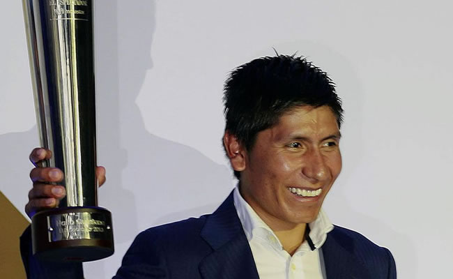 El ciclista Nairo Quintana fue elegido por segundo año consecutivo como el mejor deportista de Colombia en 2014. Foto: Twitter
