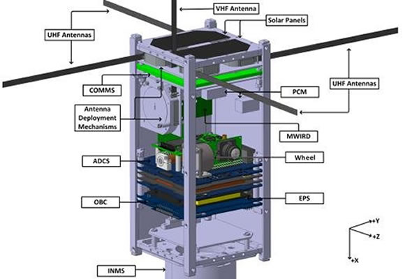 Nanosatélite CubeSat QBito sera lanzado la termosfera. Foto: EFE