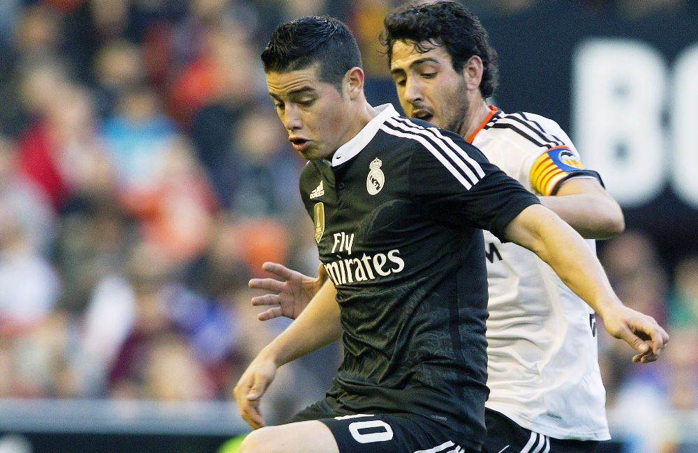 James Rodríguez jugó 71 minutos ante el Valencia. Foto: EFE