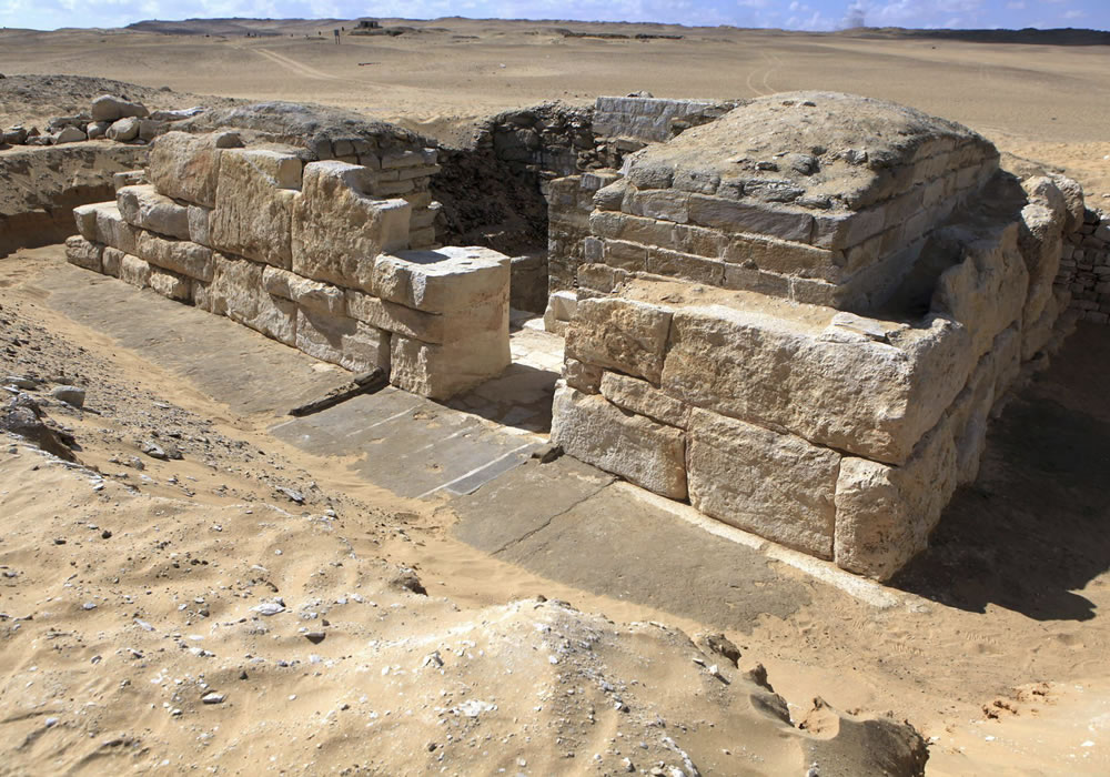 Tumba de una reina de la V dinastía faraónica (2.500-2.350 a.C), de la que hasta ahora se desconocía su existencia, cuyo descubrimiento cerca de El Cairo. Foto: EFE
