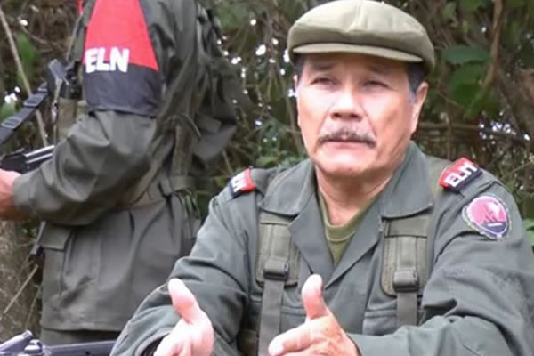 El jefe de la guerrilla Ejército de Liberación Nacional (ELN), Nicolás Rodríguez Bautista, alias "Gabino". Foto: EFE