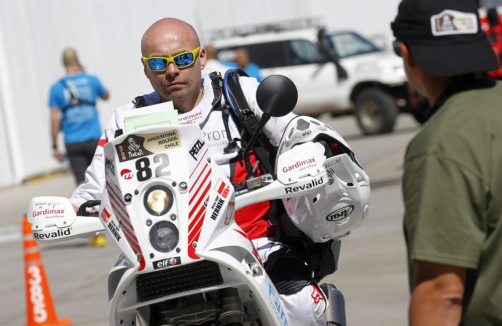 El piloto de motos polaco Michal Hernik. Foto: EFE
