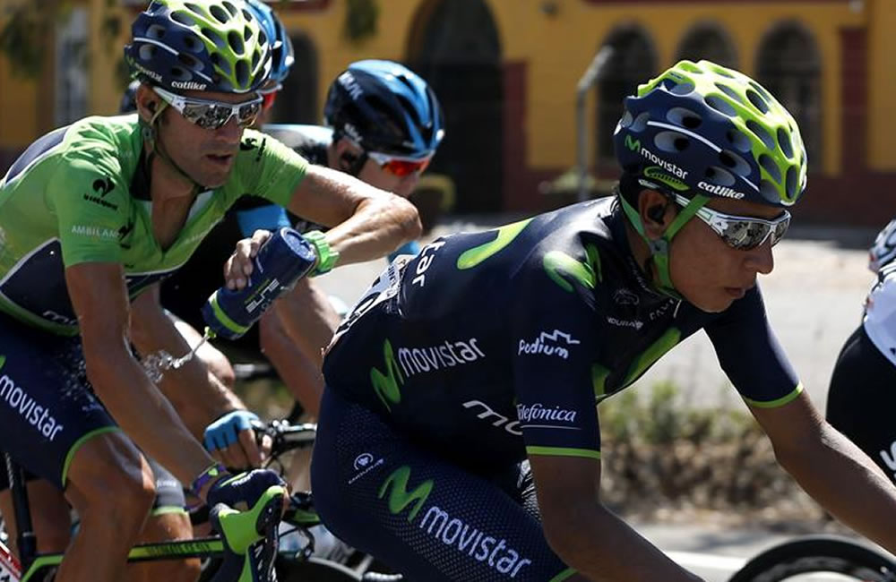 Nairo Quintana, ciclista colombiano del Movistar. Foto: EFE