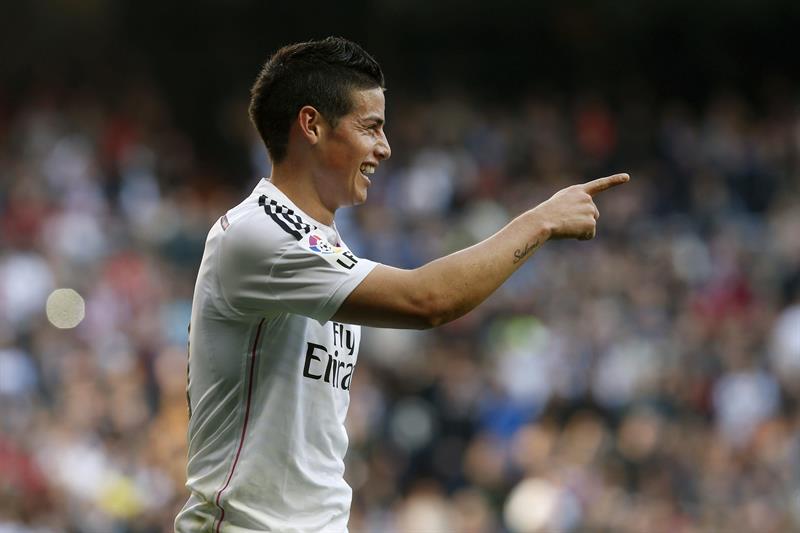 James Rodríguez hizo el primero del Real Madrid en el 3-0 sobre el Espanyol. Foto: EFE