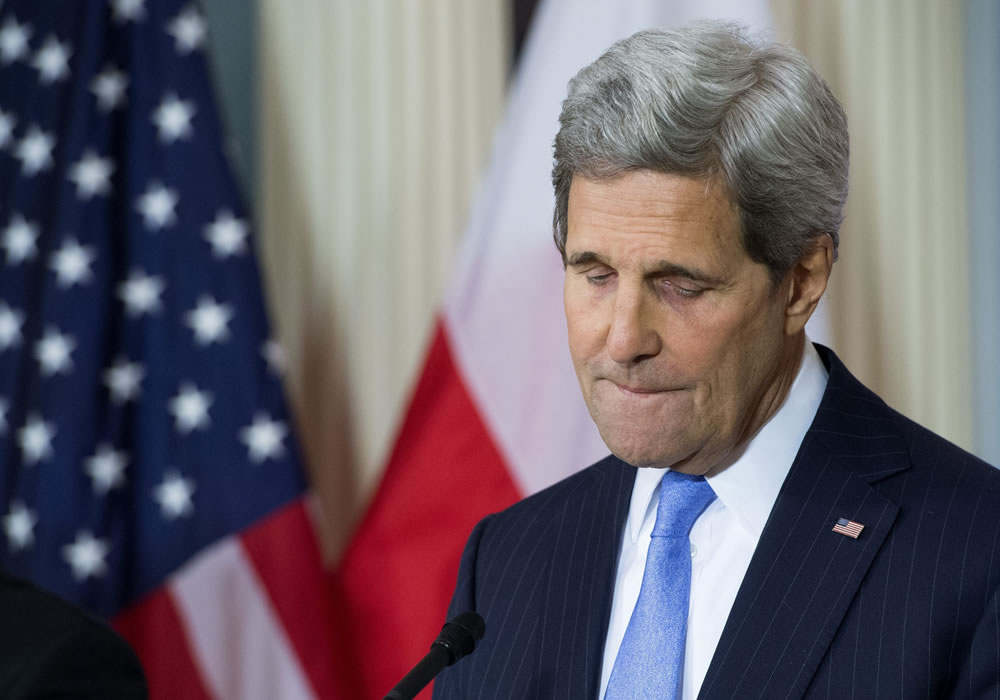 El secretario de Estado de Estados Unidos, John Kerry, ofrece una rueda de prensa. Foto: EFE