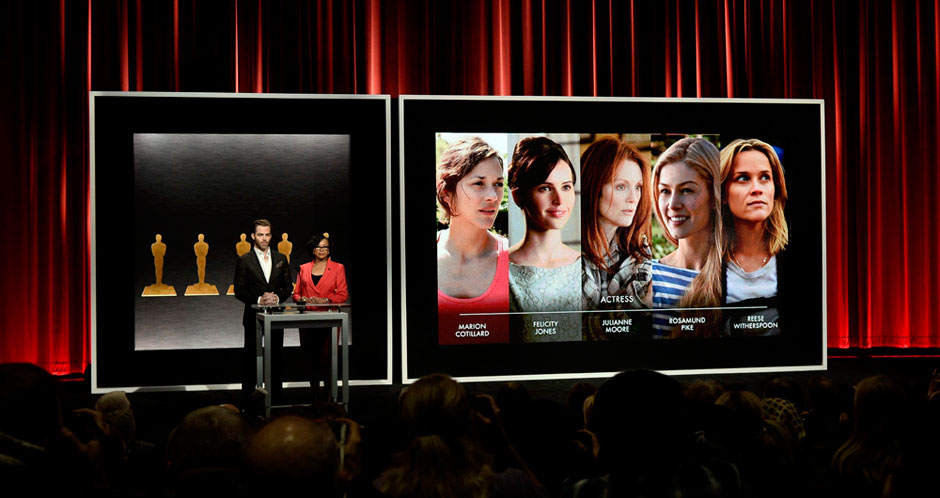 Ceremonia de anuncio de las candidaturas al Óscar 2015. Foto: EFE
