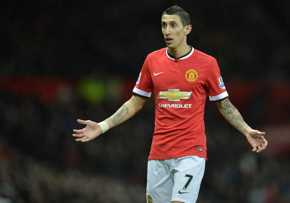 Manchester United's Angel Di Maria reacts during the English Premier League. Foto: EFE