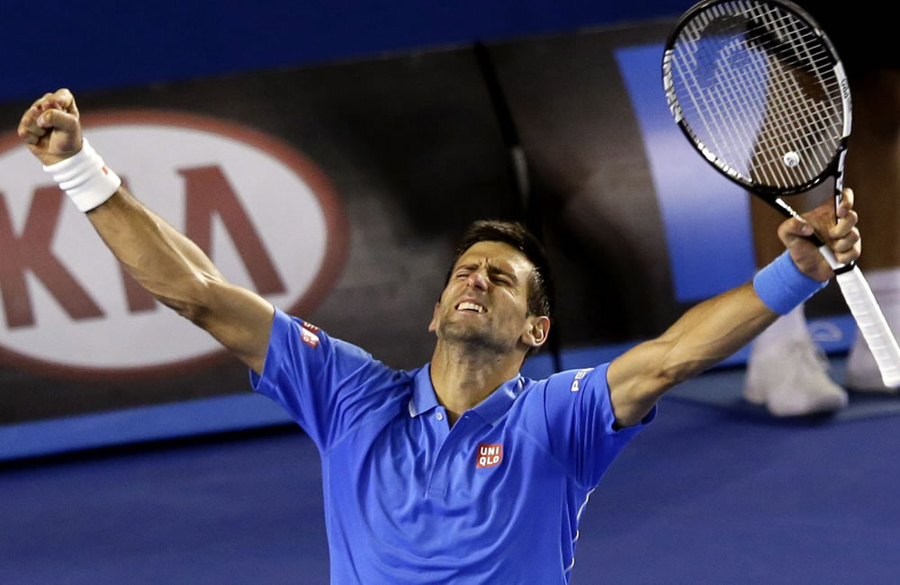 El tenista serbio Novak Djokovic celebra. Foto: EFE