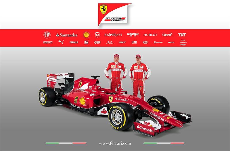 Fotografía facilitada por Ferrari que muestra a Kimi Raikkonen (izda) y el finlandés Sebastian Vettel (dcha). Foto: EFE