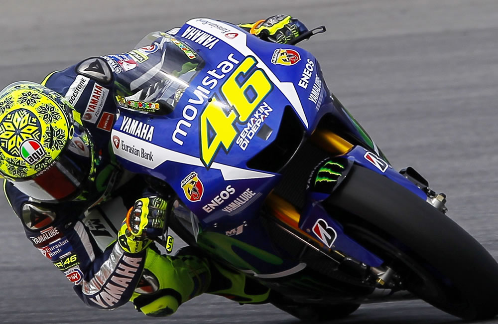 El piloto italiano de MotoGP Valentino Rossi, de Yamaha. Foto: EFE