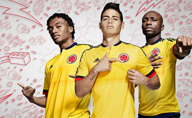 James, Cuadrado y Armero revelan la nueva camiseta de la Selección Colombia. Foto: Instagram