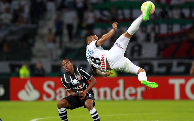 Once Caldas igualó 1-1 con Corinthians y quedó eliminado porque en la ida había perdido 4-0. Foto: EFE