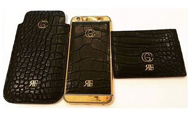 Falcao tiene un celular de oro de 24 quilates que está marcado con sus iniciales. Foto: Instagram