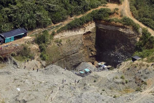 Explosión en una mina del Caldas deja dos muertos y cinco heridos. Foto: EFE
