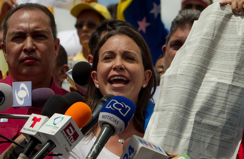 La exdiputada venezolana María Corina Machado. Foto: EFE