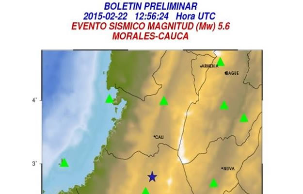 Nuevo sismo en el occidente de Colombia. Foto: Twitter