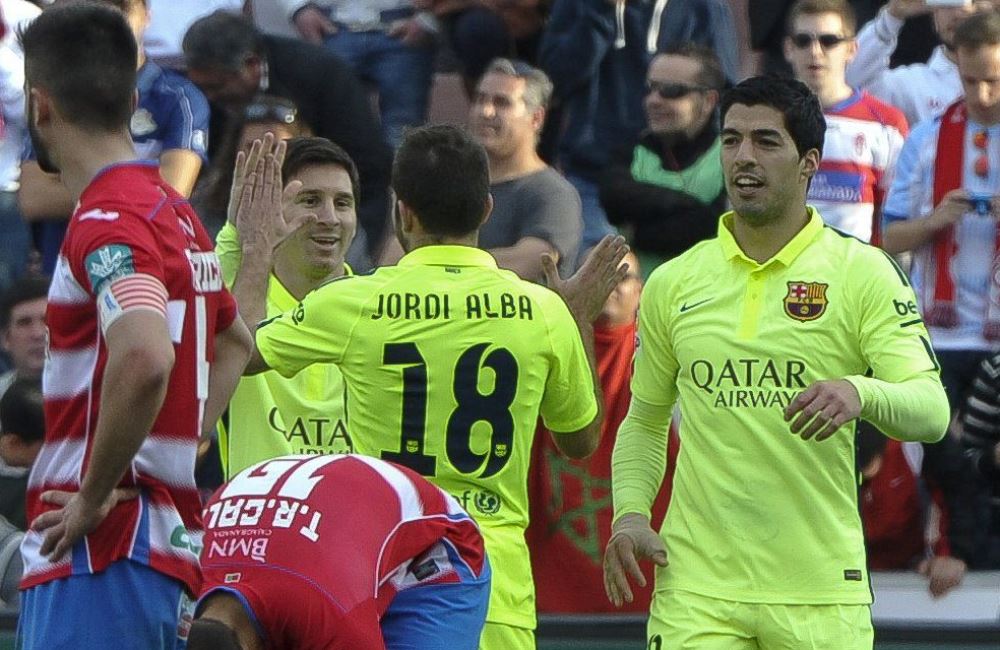 Lionel Messi cerró la cuenta a favor del Barcelona tras un pase gol de Luis Suárez. Foto: EFE