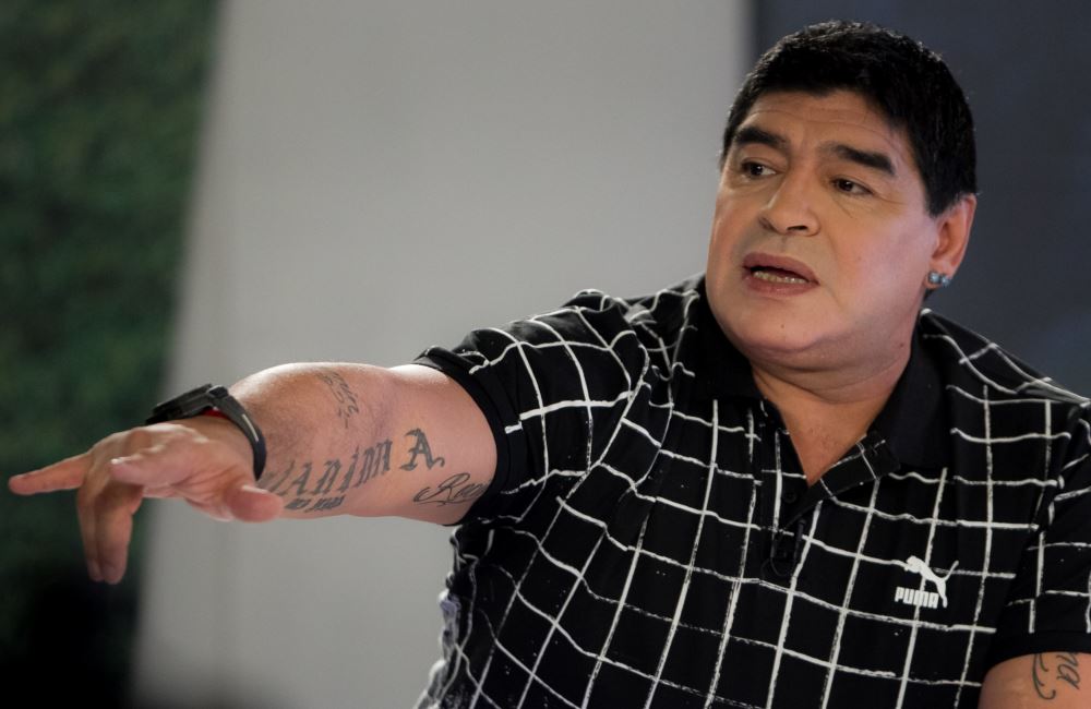 Maradona habló en Caracas, Venezuela, de Fidel Castro. Foto: EFE