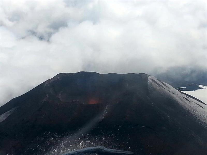 Erupción del volcán chileno Villarrica. Foto: EFE