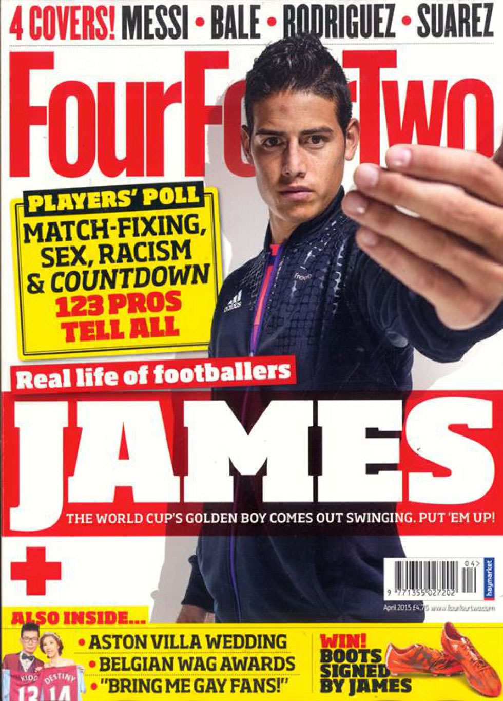 James Rodríguez en la portada de la revista FourFourTwo. Foto: Twitter
