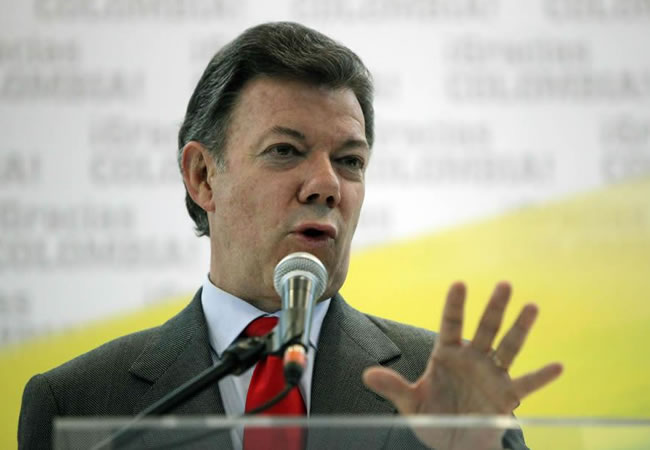 El presidente, Juan Manuel Santos. Foto: EFE