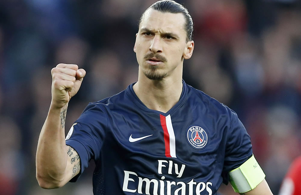 El atacante sueco del París Saint-Germain Zlatan Ibrahimovic. Foto: EFE