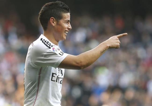 James completó doce asistencias en el Real Madrid. Foto: EFE