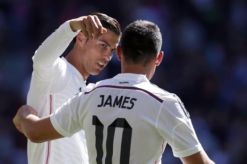 James Rodríguez jugó 61 minutos en el 9-1 del Real Madrid sobre el Granada. Foto: EFE