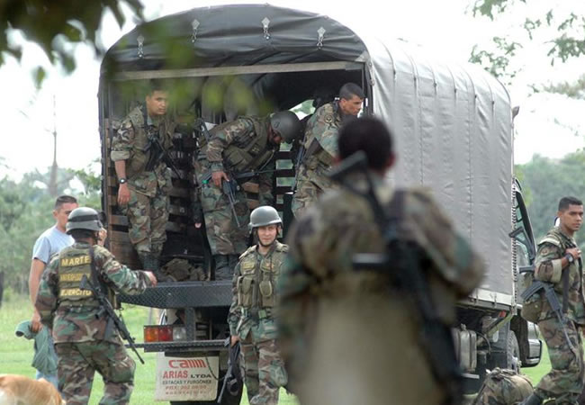 Diez militares muertos en ataque guerrillero en el Cauca. Foto: EFE